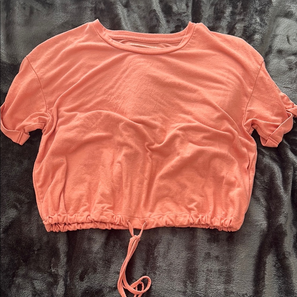 American Eagle Outfitters Coral Short Sleeve Top